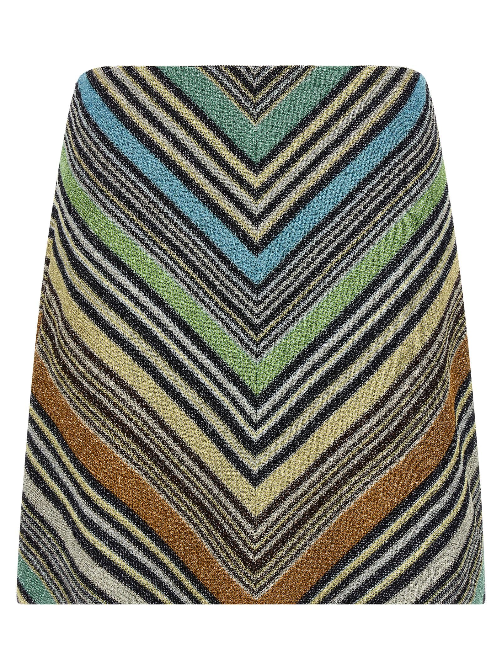 Viscose Lamé Geometric Mini Skirt for Summer Comfort
