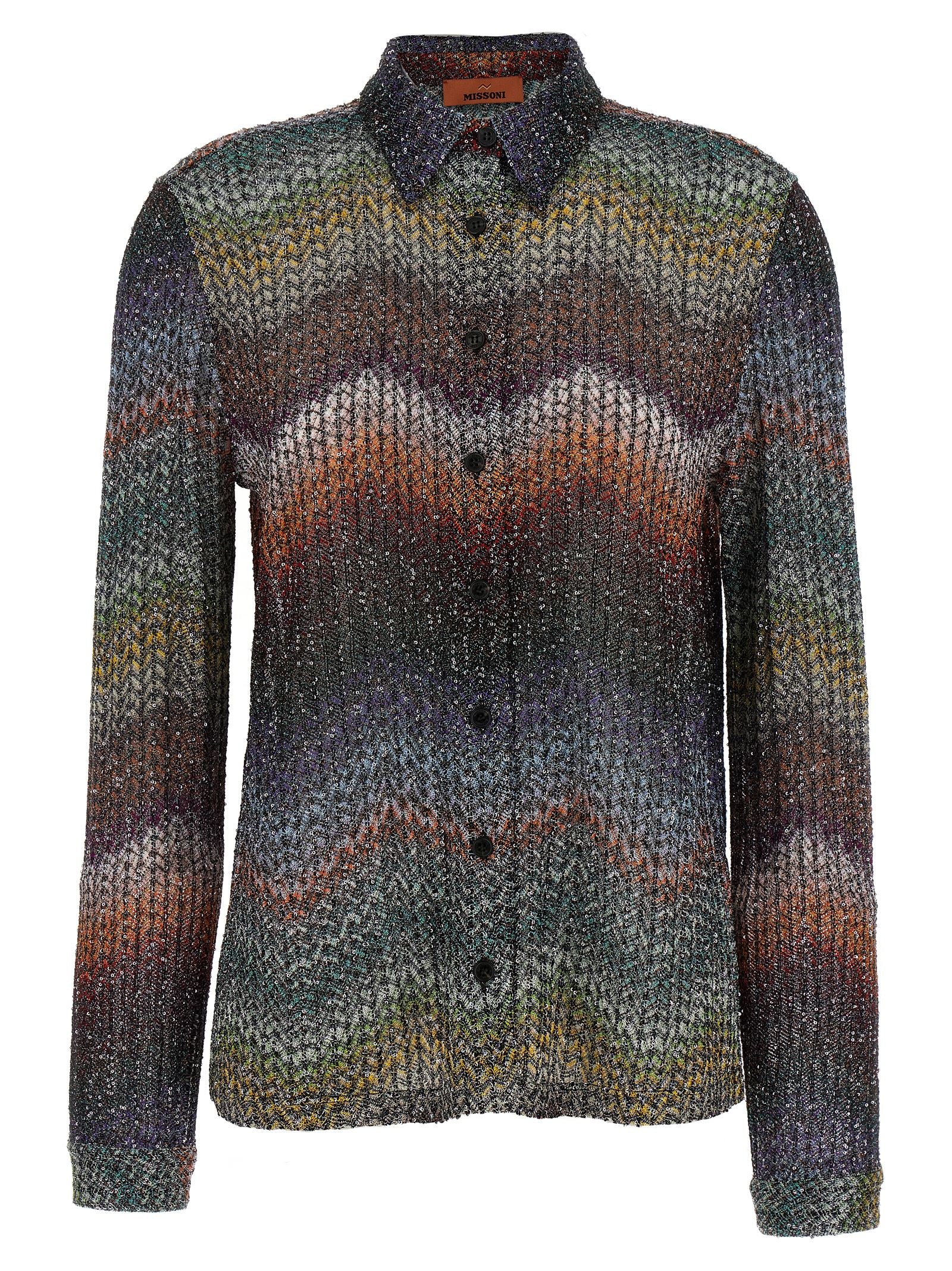 Viscose Lamé Sequin Shirt for Breathable Comfort
