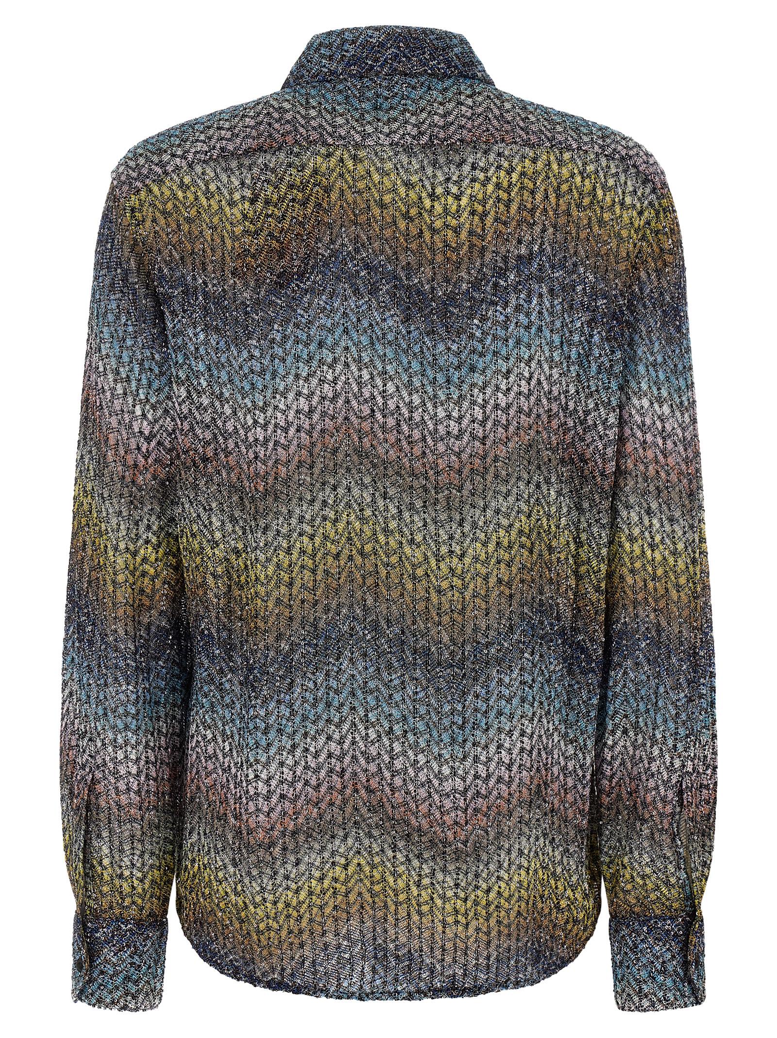 Viscose Lamé Sequin Shirt for Comfort