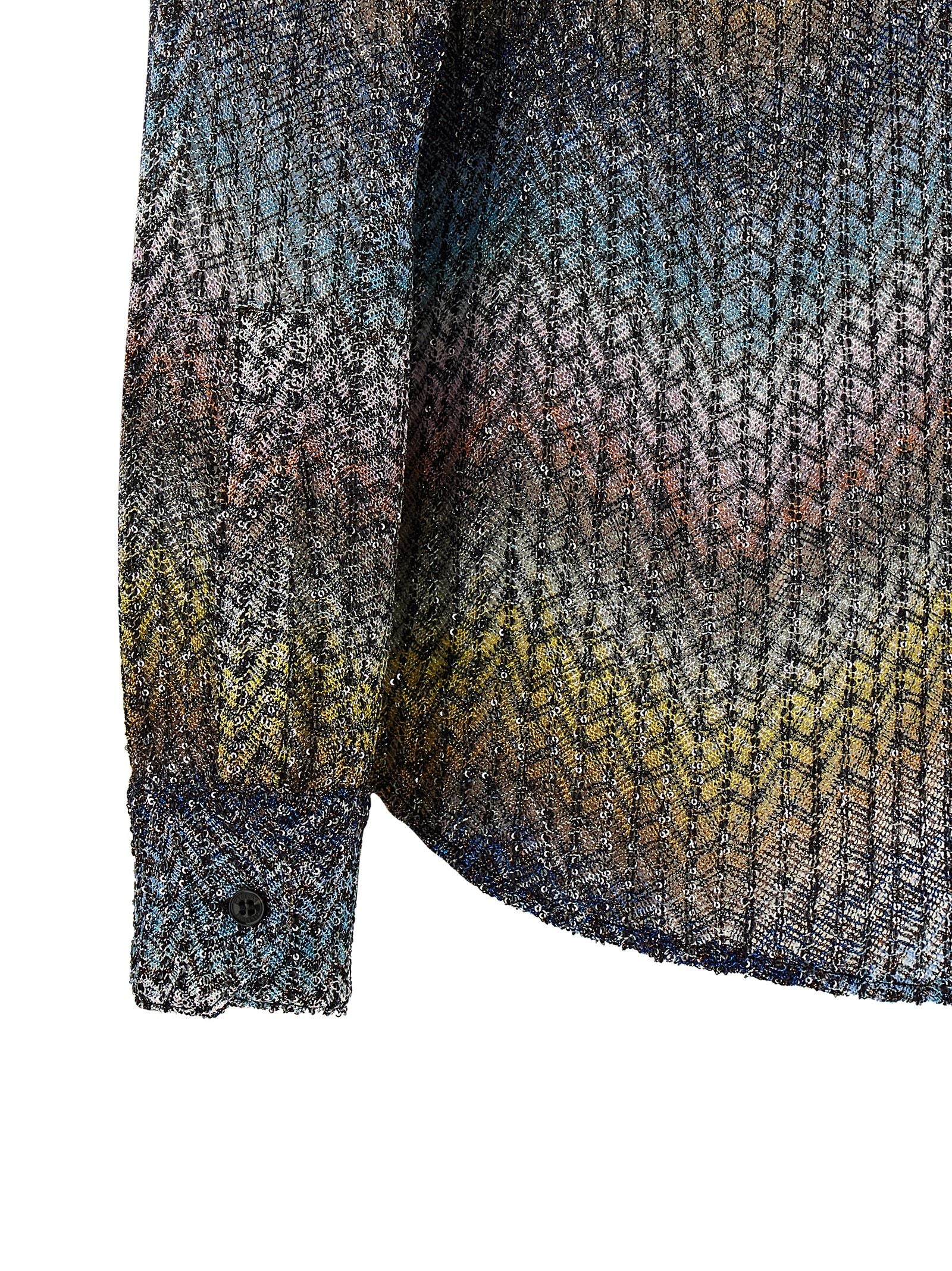 Viscose Lamé Sequin Shirt for Comfort