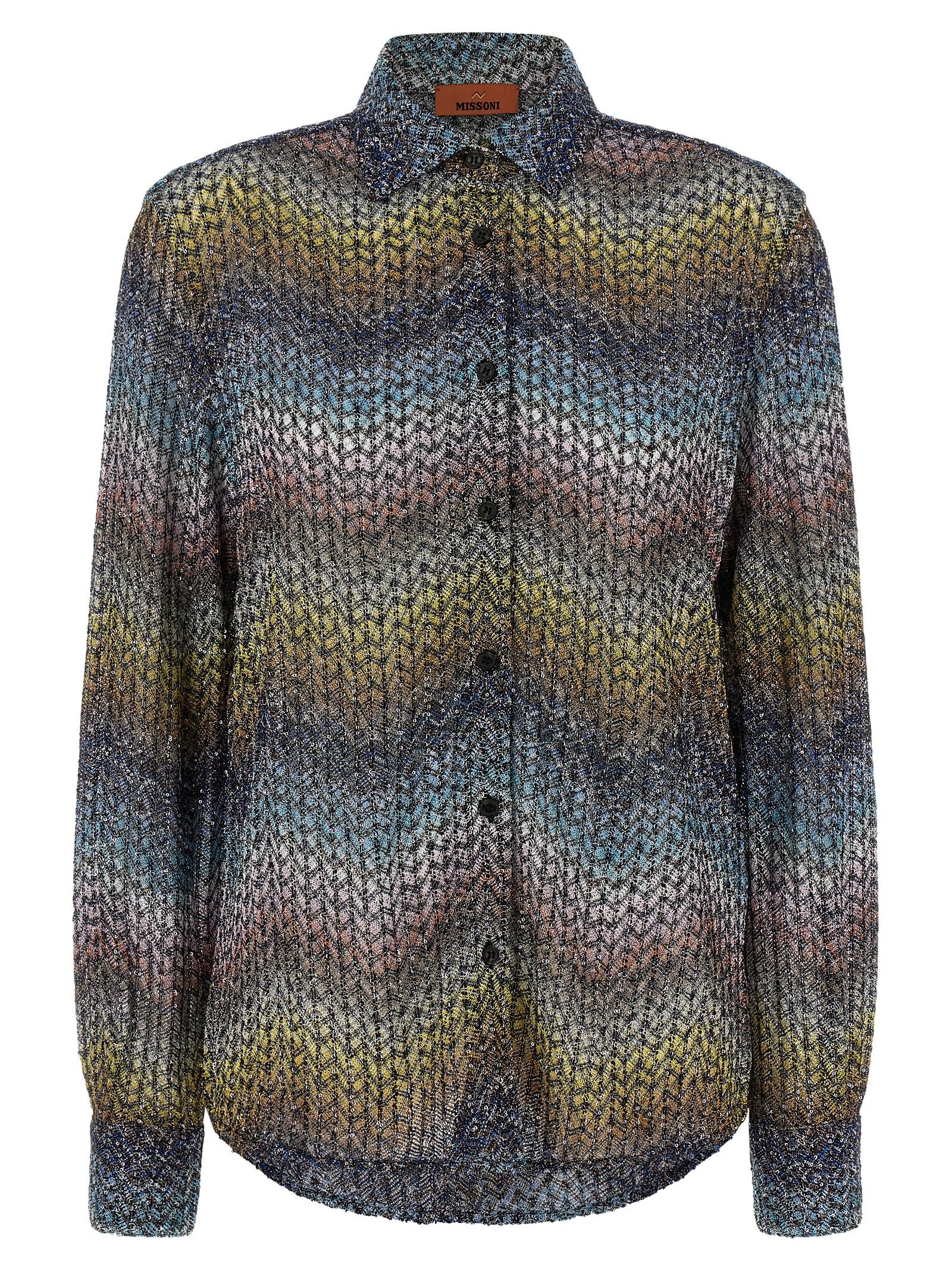 Viscose Lamé Sequin Shirt for Comfort