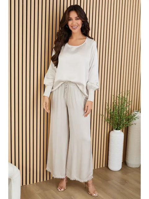 Viscose Long Sleeve with Smoked Cuff Beige-Shirt-MILIO MILANO-XS-Beige-Urbanheer