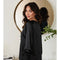 Viscose Long Sleeve with Smoked Cuff Black-Shirt-MILIO MILANO-XS-Black-Urbanheer