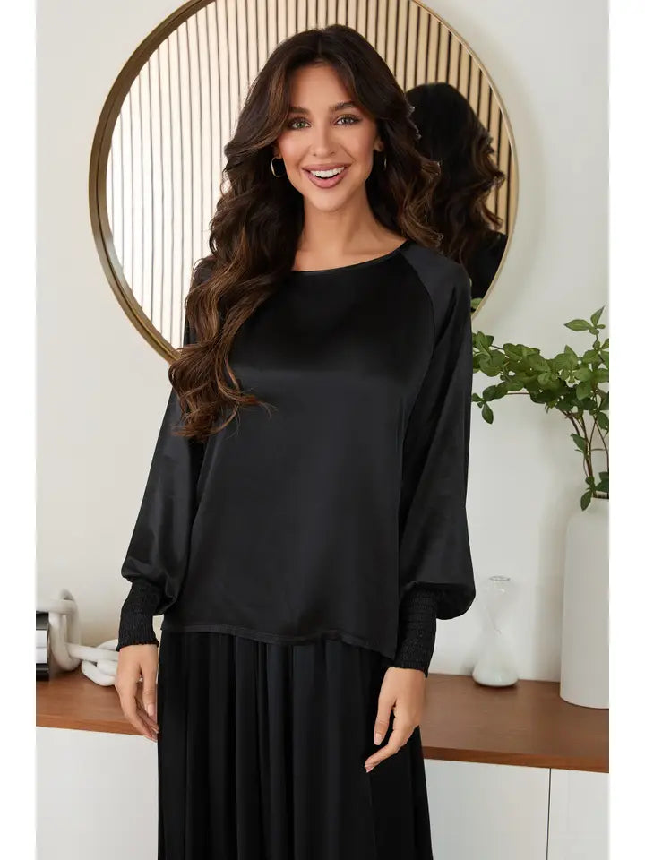 Viscose Long Sleeve with Smoked Cuff Black-Shirt-MILIO MILANO-XS-Black-Urbanheer