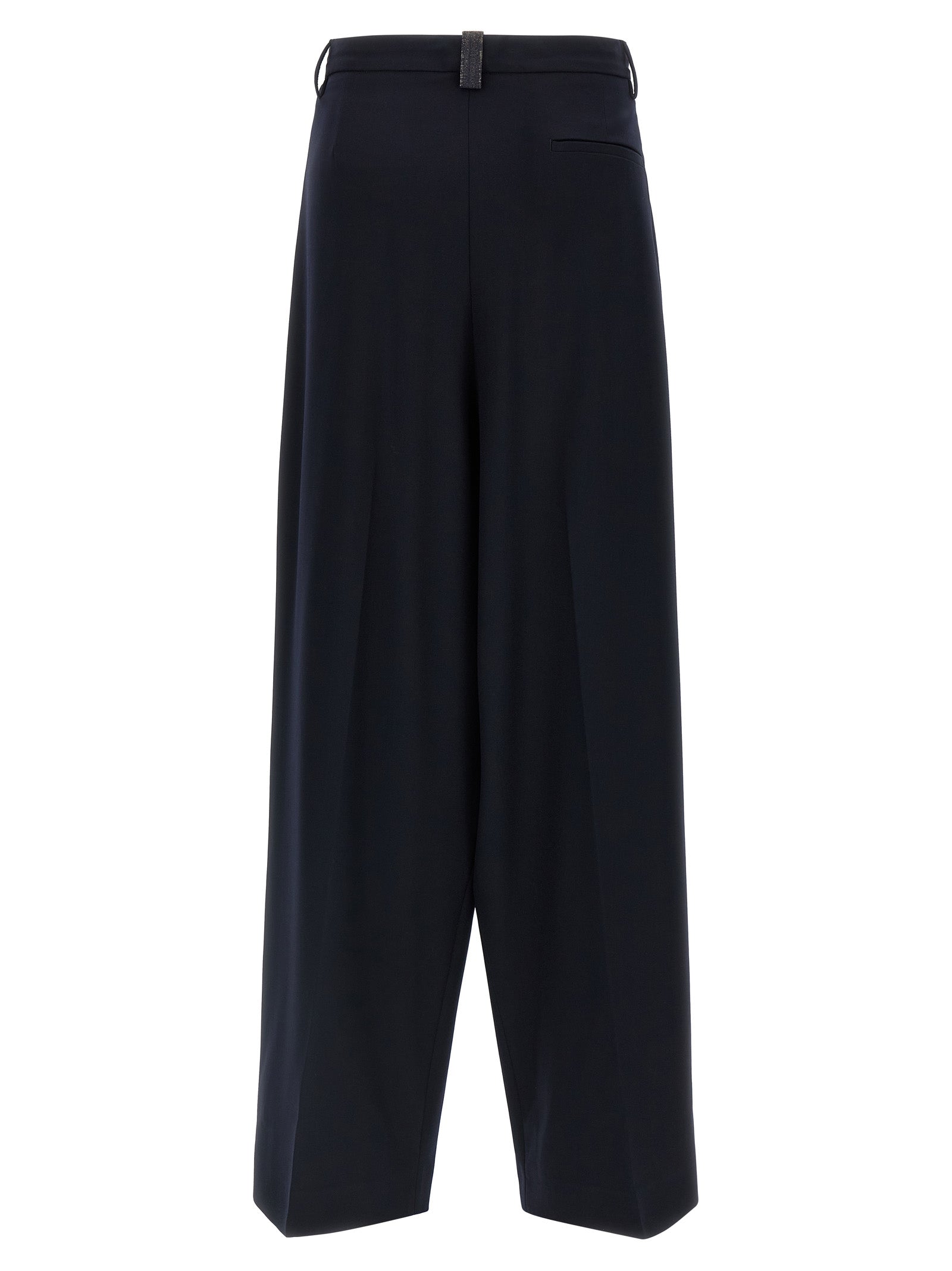Viscose Wide-Leg Formal Trousers Breathable Comfort