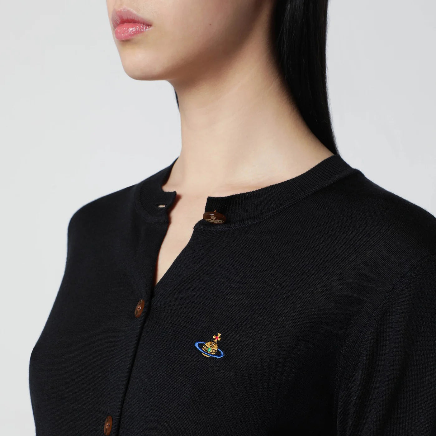 Vivienne Westwood Black cropped wool and silk cardigan