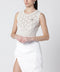 Vivienne Westwood Cream crochet top with Orb logo