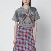 Vivienne Westwood Grey mélange T-shirt with logo print