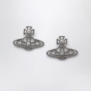 Vivienne Westwood Platinum Orb logo earrings