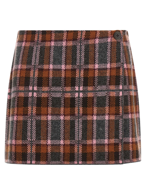Guest In Residence Tartan Skirt
