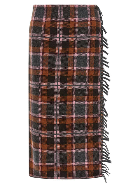 Guest In Residence Tartan Wrap Skirt