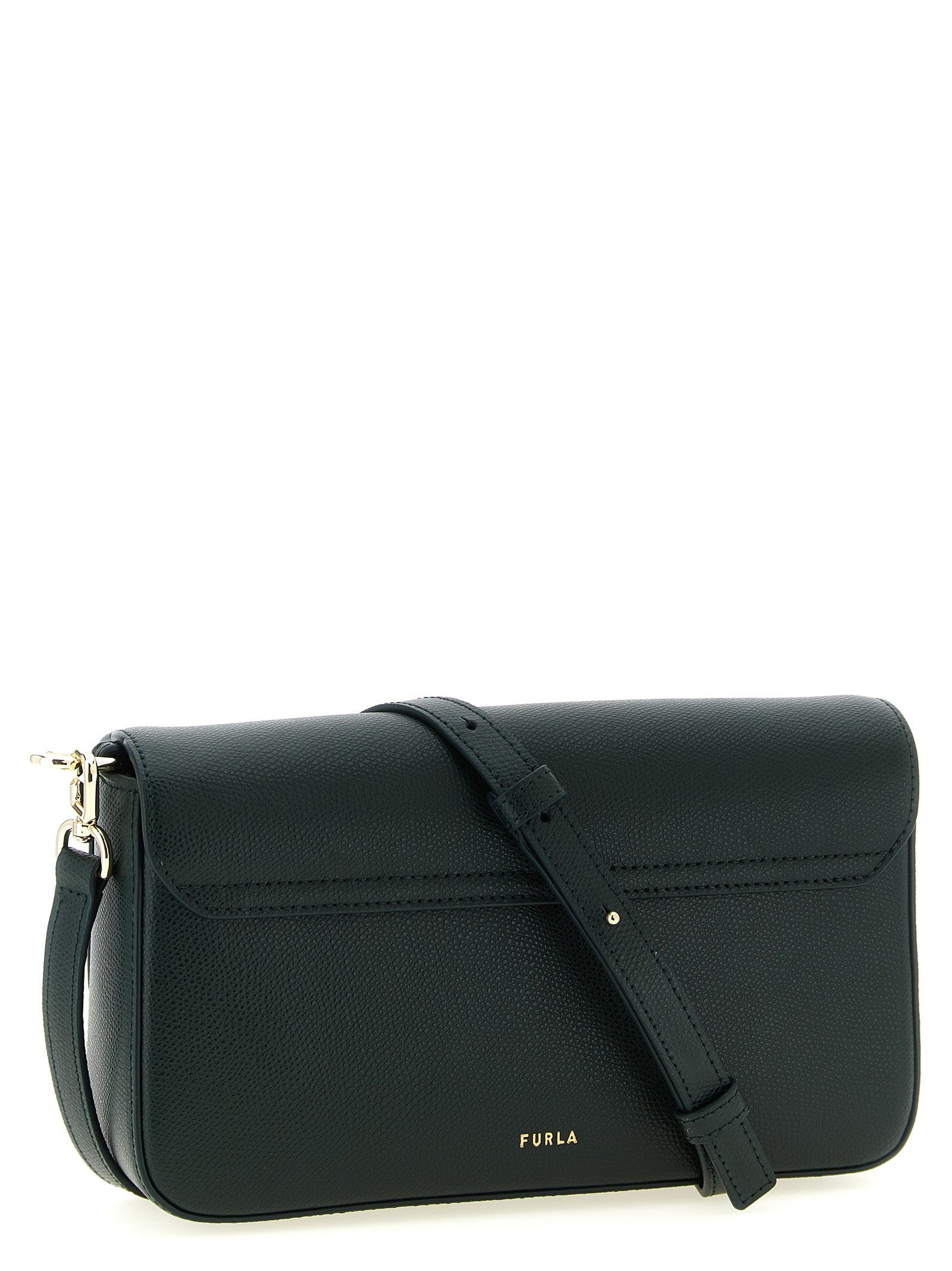 Small Hammered Leather Crossbody Bag
