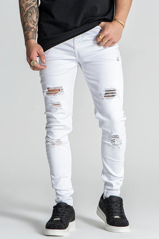 WHITE GK DESTROYED JEANS-Jeans-Gianni Kavanagh-S-Urbanheer
