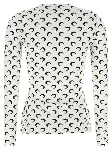 Marine Serre Moon Printed Jersey Second Skin T-shirt