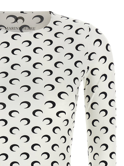 Marine Serre Moon Printed Jersey Second Skin T-shirt