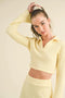 Waffle Knit Bell Sleeve Top And Skirt Set Yellow-Set-Kimberly C-S-Urbanheer