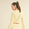 Waffle Knit Bell Sleeve Top And Skirt Set Yellow-Set-Kimberly C-S-Urbanheer