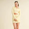 Waffle Knit Bell Sleeve Top And Skirt Set Yellow-Set-Kimberly C-S-Urbanheer