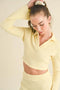 Waffle Knit Bell Sleeve Top And Skirt Set Yellow-Set-Kimberly C-S-Urbanheer