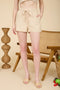 Waist Tie Strap Linen Mini Shorts