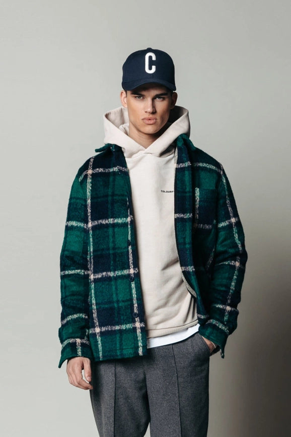 Walker Check Shirt | Dark Green-Shirt-Colourful Rebel-S-Dark green-Urbanheer
