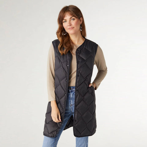 Wander Packable Lightweight Down Vest-Vest-COCO + CARMEN-XS-Black-Urbanheer