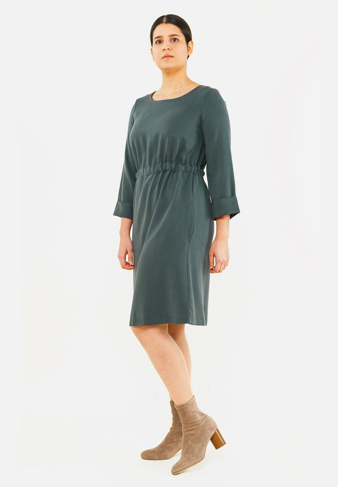 “War-Ris” Dress in Green Tencel-Dress-Studio Hertzberg-XS-Urbanheer