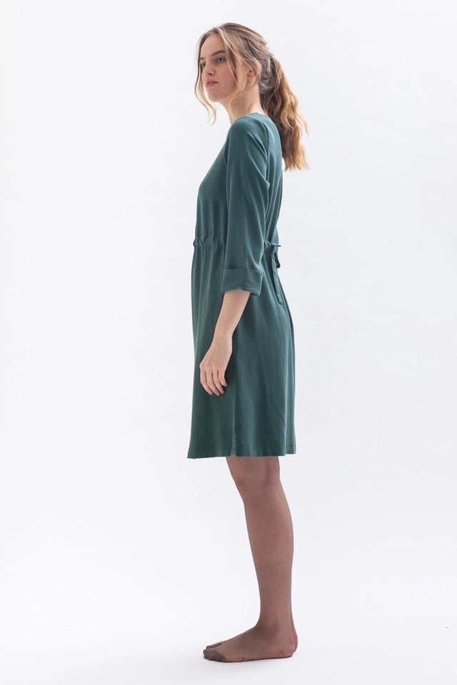 “War-Ris” Dress in Green Tencel-Dress-Studio Hertzberg-XS-Urbanheer