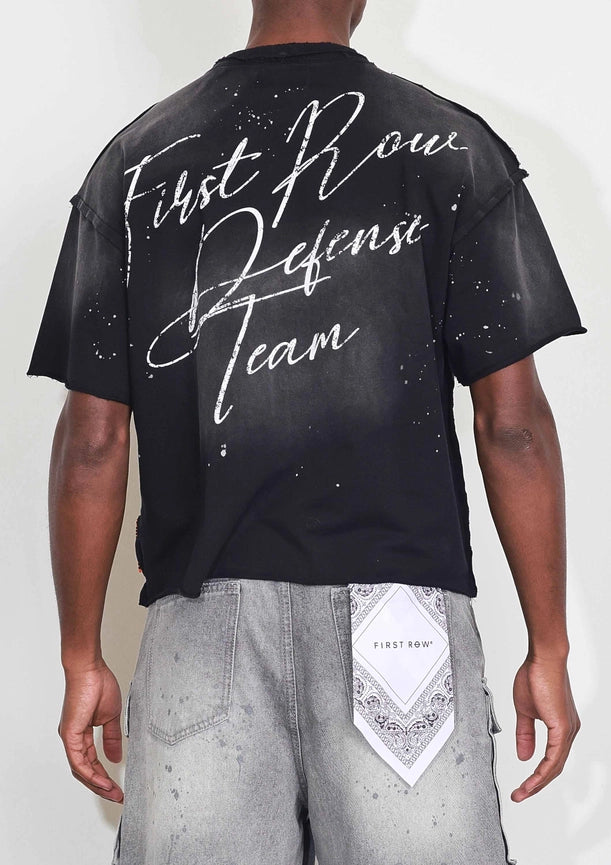 Warning Not So Quiet Howling Wolf Cropped Tee-Tee-First Row-S-Black-Urbanheer