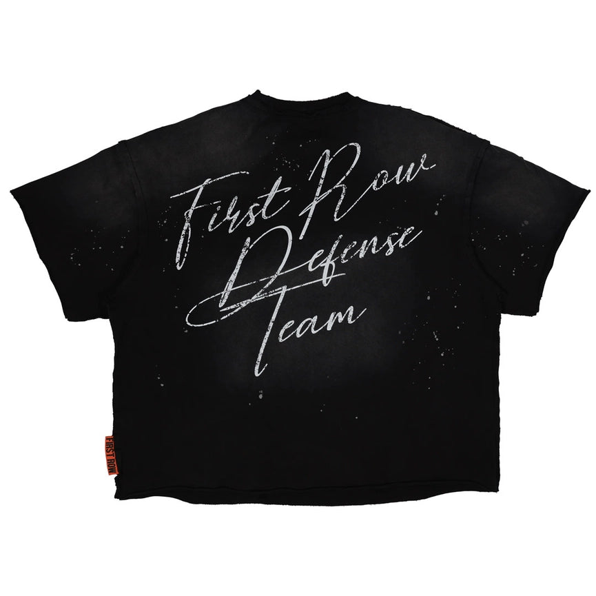 Warning Not So Quiet Howling Wolf Cropped Tee-Tee-First Row-S-Black-Urbanheer