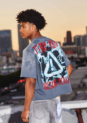 Warning Not So Quiet Wolf Cropped Tee-Tee-First Row-S-DK GREY-Urbanheer