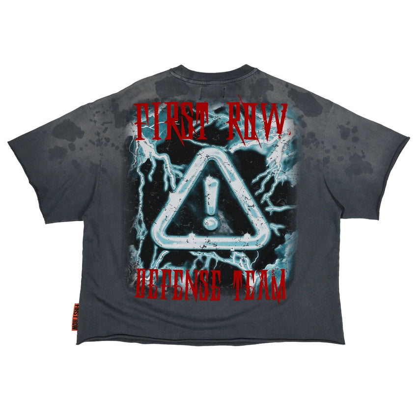 Warning Not So Quiet Wolf Cropped Tee-Tee-First Row-S-DK GREY-Urbanheer