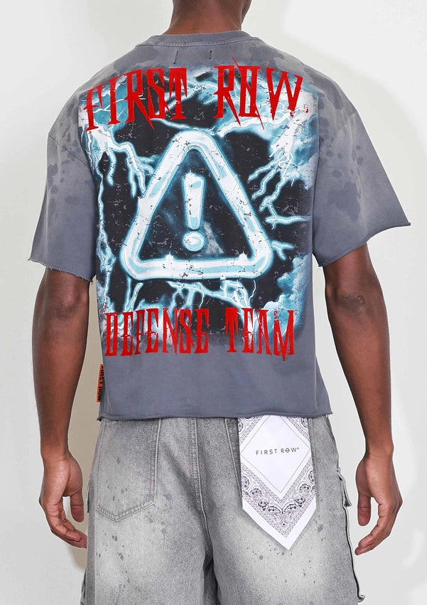 Warning Not So Quiet Wolf Cropped Tee-Tee-First Row-S-DK GREY-Urbanheer