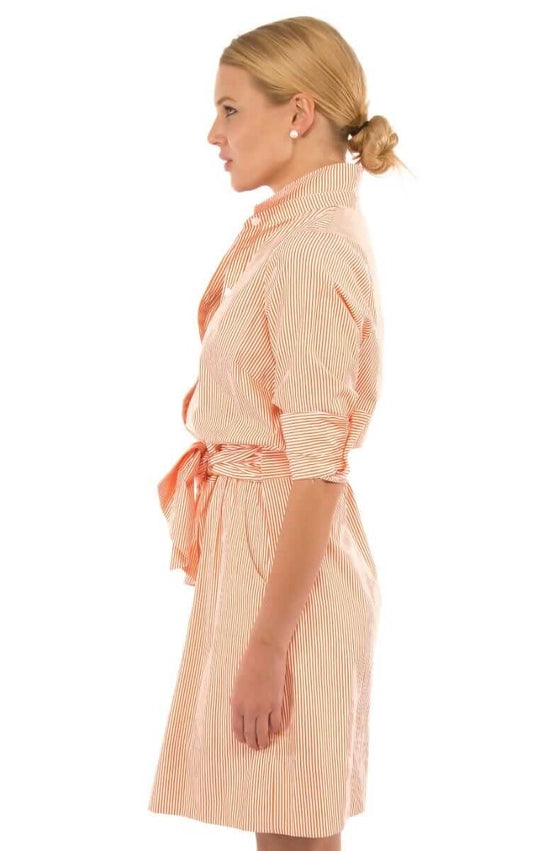 Wash & Wear Breezy Blouson Dress - Stripe Coral-Dress-Gretchen Scott LLC-XXS-Coral-Urbanheer
