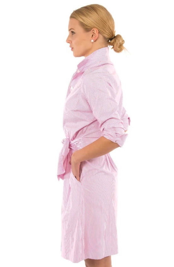 Wash & Wear Breezy Blouson Dress - Stripe Pink-Dress-Gretchen Scott LLC-XXS-Pink-Urbanheer