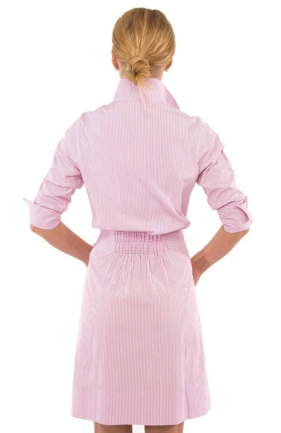 Wash & Wear Breezy Blouson Dress - Stripe Pink-Dress-Gretchen Scott LLC-XXS-Pink-Urbanheer