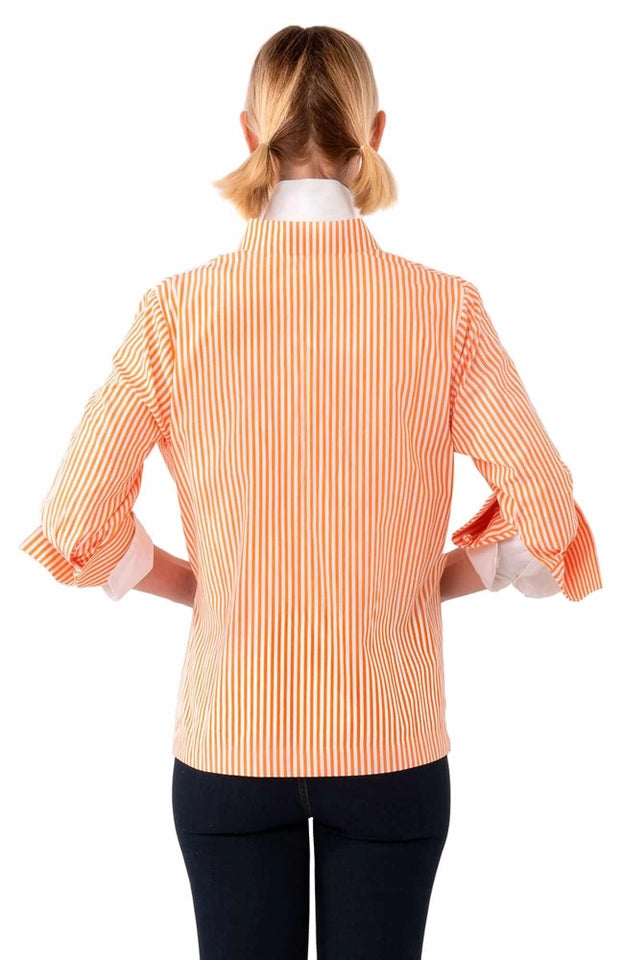 Wash / Wear Forget Me Knot Top - Stripe Orange-Top-Gretchen Scott LLC-XXS-Orange-Urbanheer