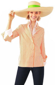 Wash / Wear Forget Me Knot Top - Stripe Orange-Top-Gretchen Scott LLC-XXS-Orange-Urbanheer