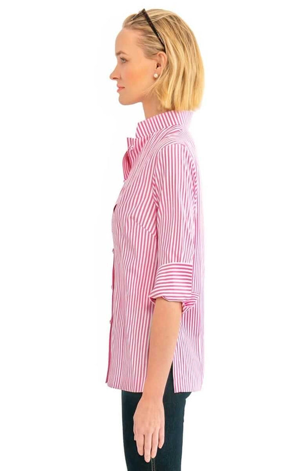 Wash / Wear Forget Me Knot Top - Stripe Pink-Top-Gretchen Scott LLC-XXS-Pink-Urbanheer