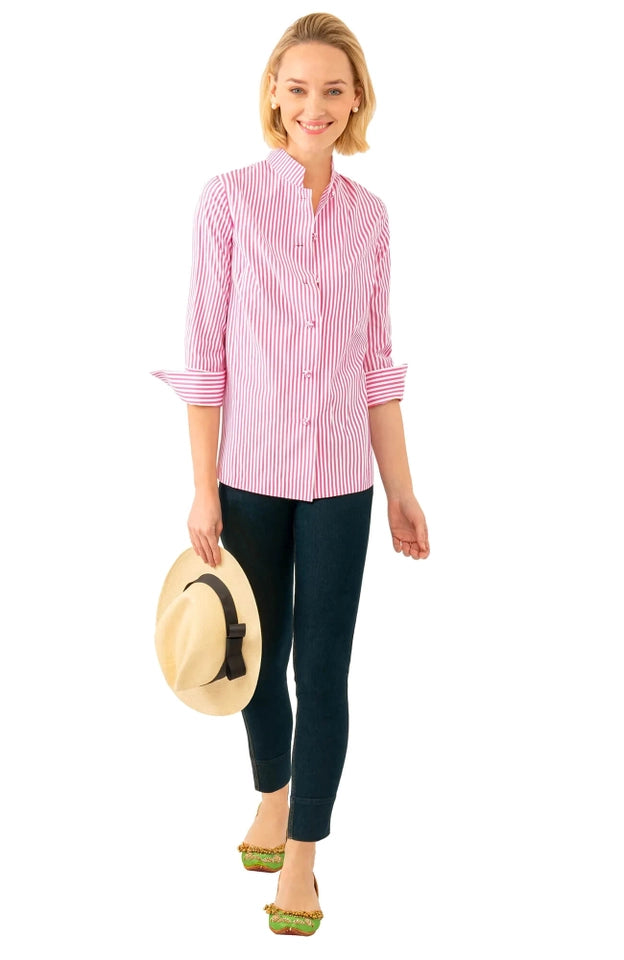 Wash / Wear Forget Me Knot Top - Stripe Pink-Top-Gretchen Scott LLC-XXS-Pink-Urbanheer