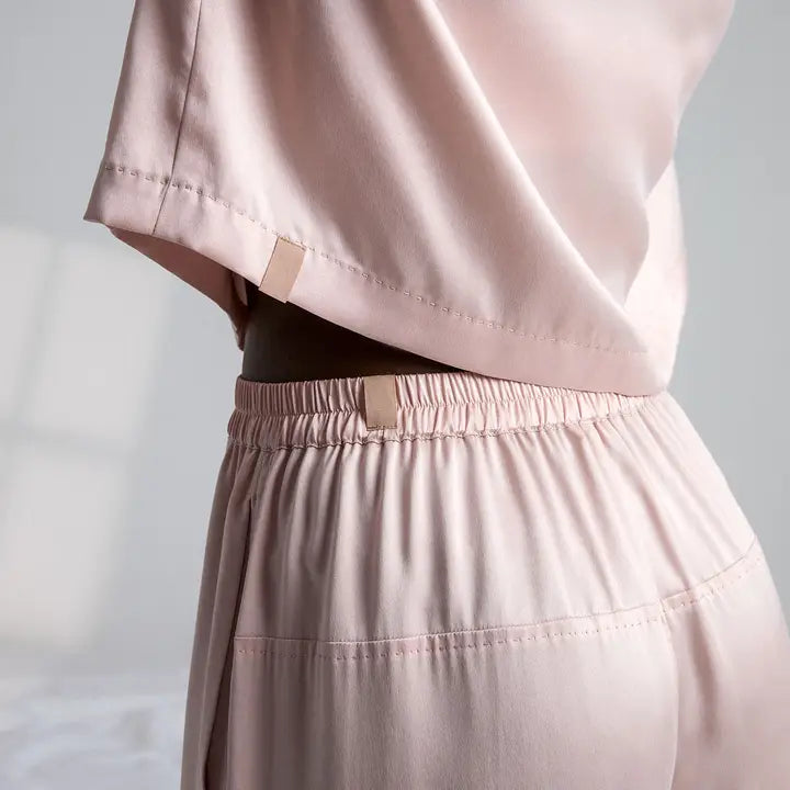 Washable Silk High Rise Pant Set Delicate Pink-Set-LUNYA-XS-Delicate Pink-Urbanheer