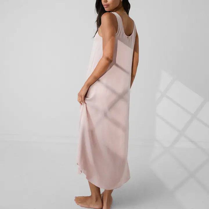 Washable Silk Tulip Dress-Dress-LUNYA-S-Delicate Pink-Urbanheer