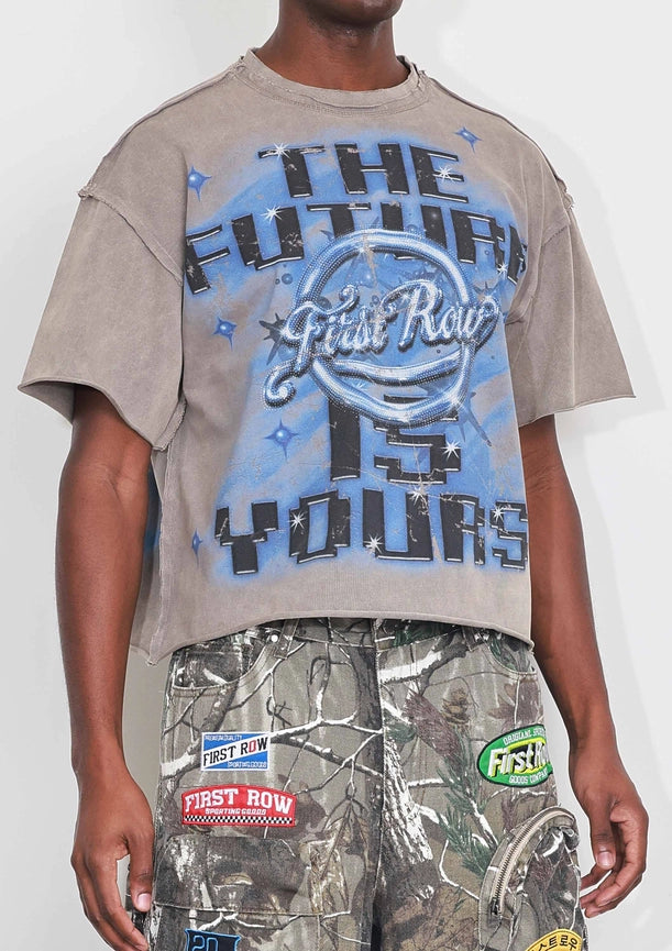 Washed Bright Future Shining Tee GREY-Tee-First Row-S-GREY-Urbanheer