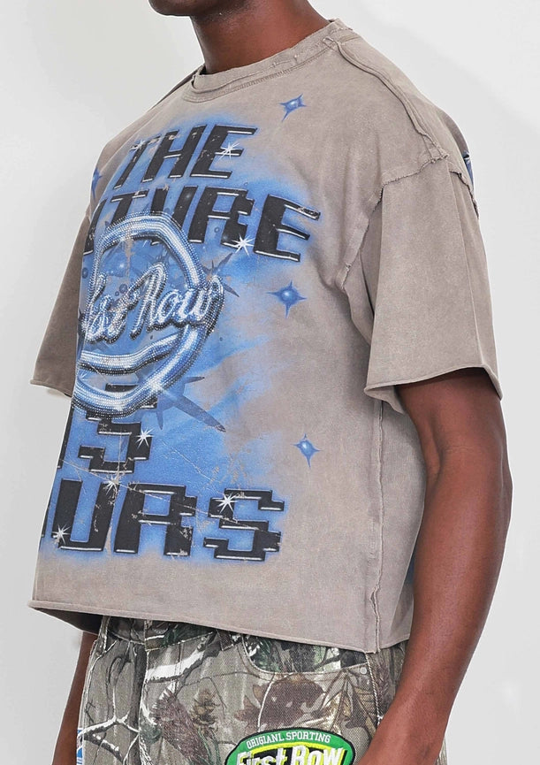 Washed Bright Future Shining Tee GREY-Tee-First Row-S-GREY-Urbanheer