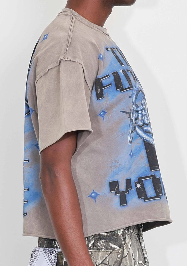 Washed Bright Future Shining Tee GREY-Tee-First Row-S-GREY-Urbanheer