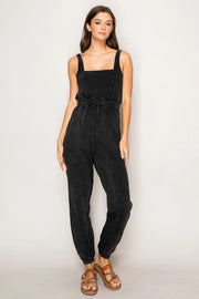 Washed Cami Jumpsuit Black-Jumpsuit-Curds and Whey-S-Black-Urbanheer