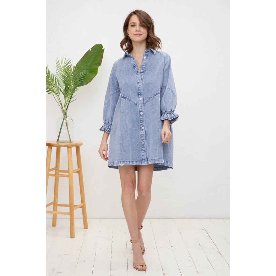 Washed Denim Dress DENIM-Dress-Apolline-S-DENIM-Urbanheer