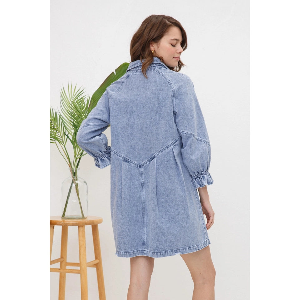 Washed Denim Dress DENIM-Dress-Apolline-S-DENIM-Urbanheer