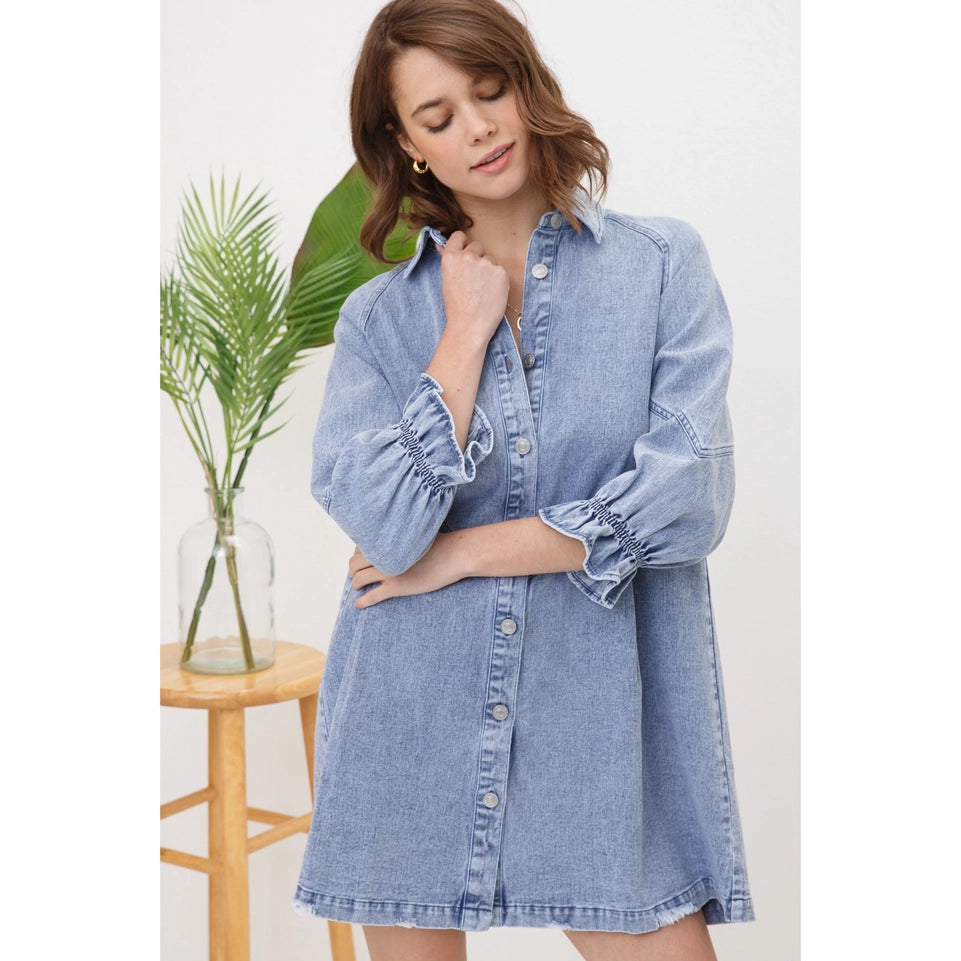 Washed Denim Dress DENIM-Dress-Apolline-S-DENIM-Urbanheer