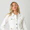 Washed Denim Peplum Jacket-Jacket-Mystree-S-Ivory-Urbanheer